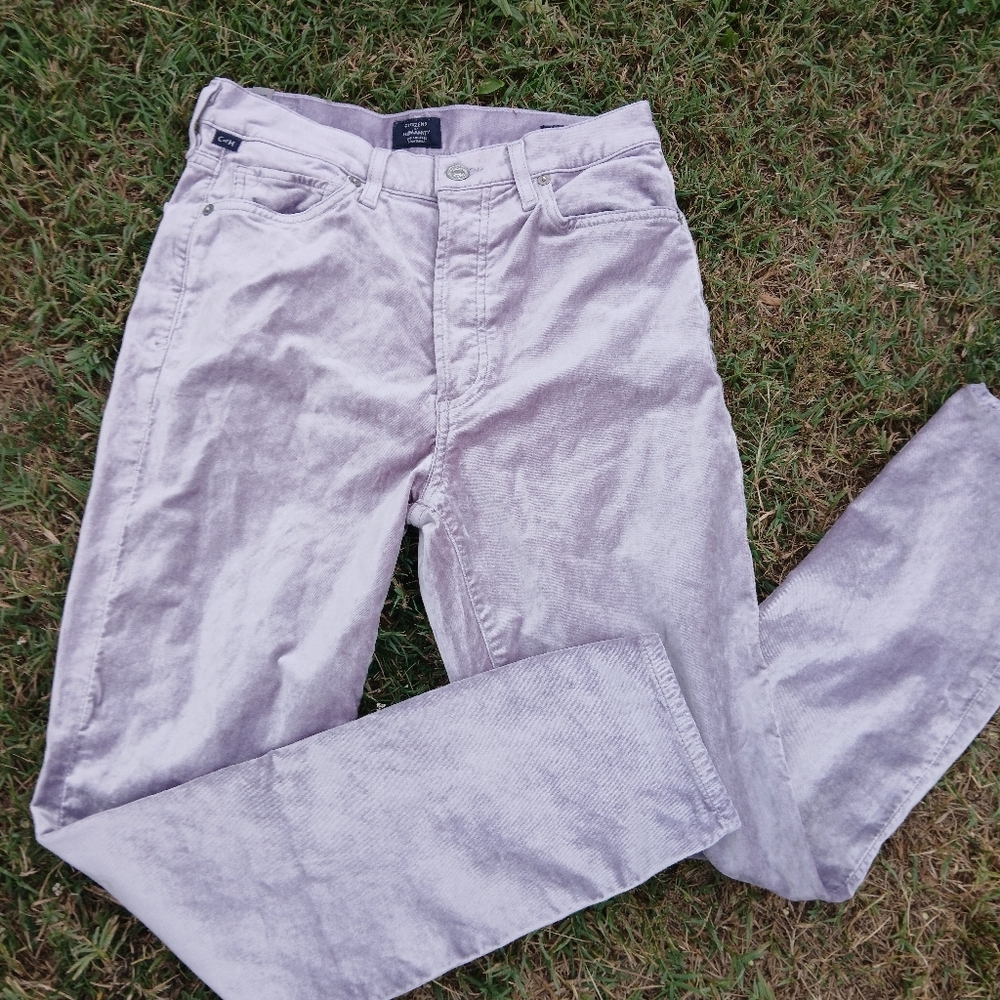 Citizens of Humanity Olivia High Rise Slim Ankle Corduroy - Lavender Size 27